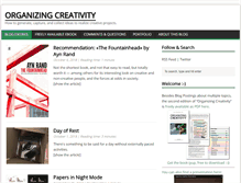 Tablet Screenshot of organizingcreativity.com